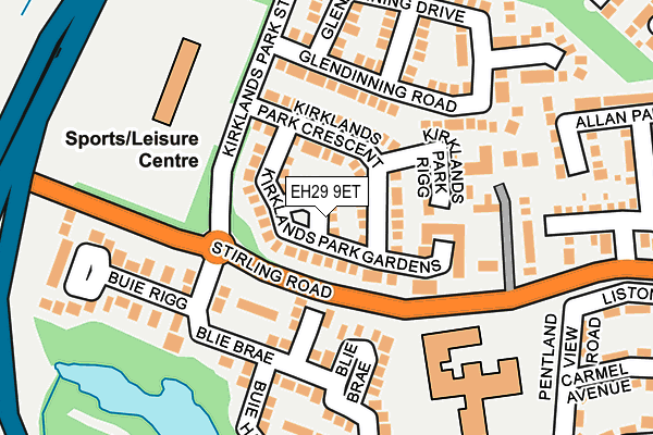 EH29 9ET map - OS OpenMap – Local (Ordnance Survey) EH29 9ET map - OS OpenMap – Local (Ordnance Survey)