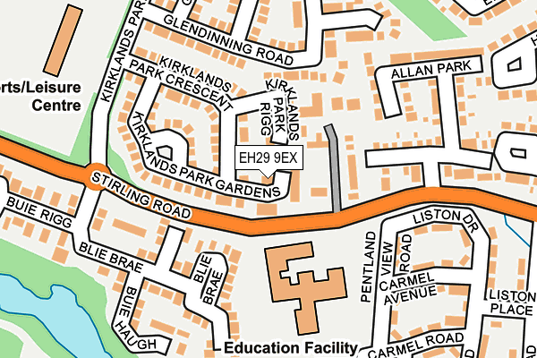 EH29 9EX map - OS OpenMap – Local (Ordnance Survey) EH29 9EX map - OS OpenMap – Local (Ordnance Survey)