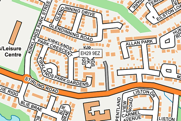 EH29 9EZ map - OS OpenMap – Local (Ordnance Survey) EH29 9EZ map - OS OpenMap – Local (Ordnance Survey)
