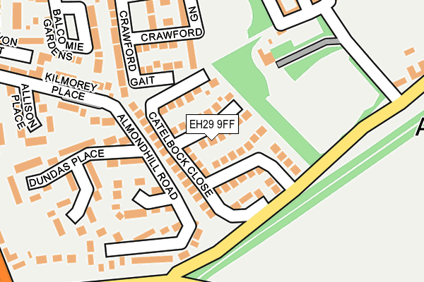 EH29 9FF map - OS OpenMap – Local (Ordnance Survey) EH29 9FF map - OS OpenMap – Local (Ordnance Survey)