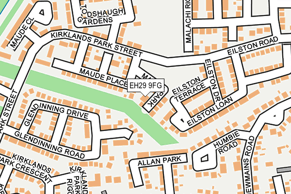 EH29 9FG map - OS OpenMap – Local (Ordnance Survey) EH29 9FG map - OS OpenMap – Local (Ordnance Survey)