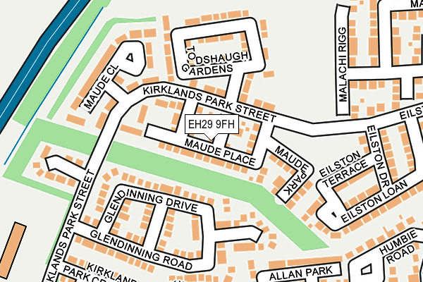 EH29 9FH map - OS OpenMap – Local (Ordnance Survey) EH29 9FH map - OS OpenMap – Local (Ordnance Survey)