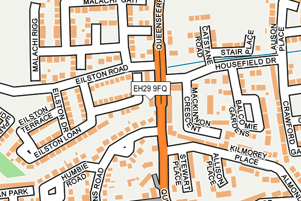 EH29 9FQ map - OS OpenMap – Local (Ordnance Survey) EH29 9FQ map - OS OpenMap – Local (Ordnance Survey)