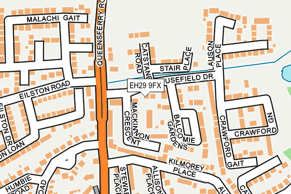 EH29 9FX map - OS OpenMap – Local (Ordnance Survey) EH29 9FX map - OS OpenMap – Local (Ordnance Survey)