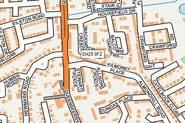 EH29 9FZ map - OS OpenMap – Local (Ordnance Survey) EH29 9FZ map - OS OpenMap – Local (Ordnance Survey)