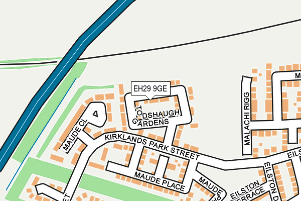 EH29 9GE map - OS OpenMap – Local (Ordnance Survey) EH29 9GE map - OS OpenMap – Local (Ordnance Survey)