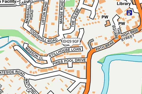 EH29 9GF map - OS OpenMap – Local (Ordnance Survey) EH29 9GF map - OS OpenMap – Local (Ordnance Survey)