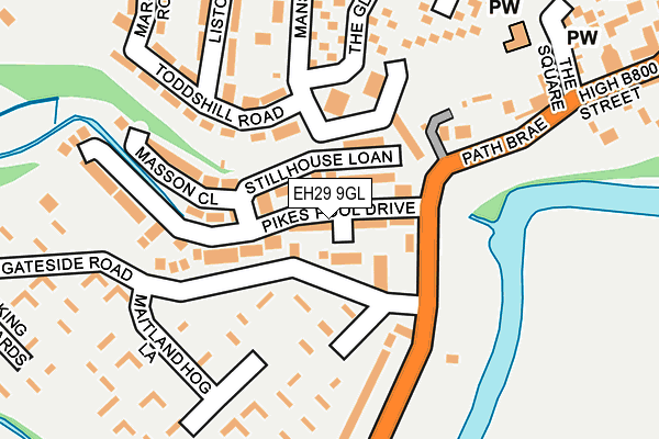 EH29 9GL map - OS OpenMap – Local (Ordnance Survey) EH29 9GL map - OS OpenMap – Local (Ordnance Survey)