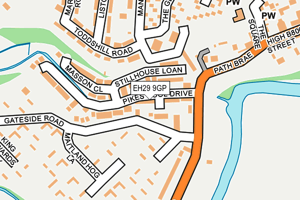 EH29 9GP map - OS OpenMap – Local (Ordnance Survey) EH29 9GP map - OS OpenMap – Local (Ordnance Survey)