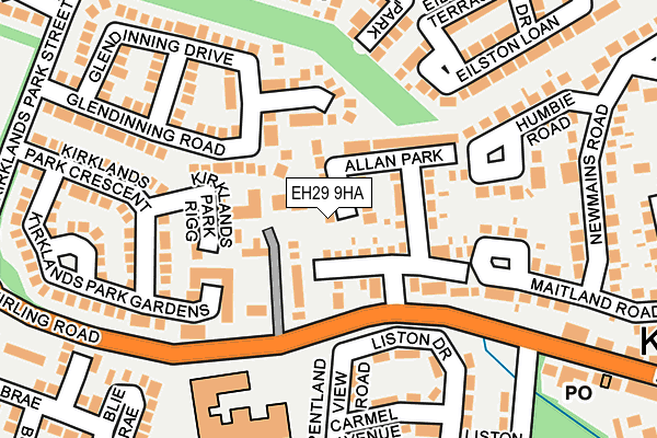EH29 9HA map - OS OpenMap – Local (Ordnance Survey) EH29 9HA map - OS OpenMap – Local (Ordnance Survey)