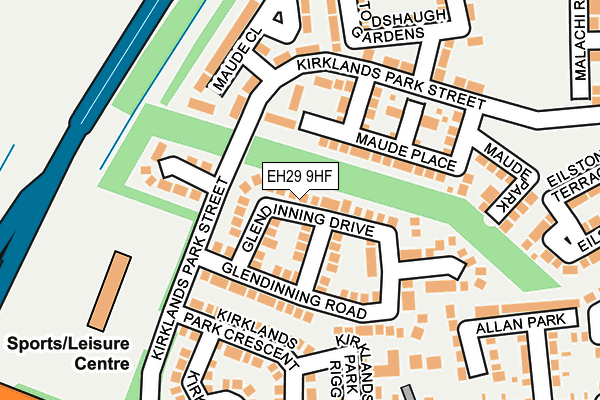 EH29 9HF map - OS OpenMap – Local (Ordnance Survey) EH29 9HF map - OS OpenMap – Local (Ordnance Survey)