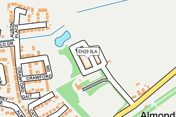 EH29 9LA map - OS OpenMap – Local (Ordnance Survey) EH29 9LA map - OS OpenMap – Local (Ordnance Survey)