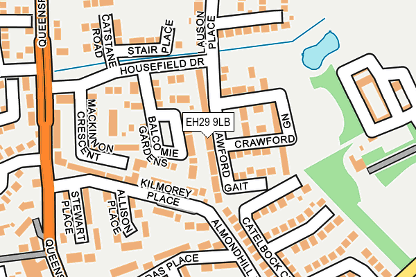 EH29 9LB map - OS OpenMap – Local (Ordnance Survey) EH29 9LB map - OS OpenMap – Local (Ordnance Survey)