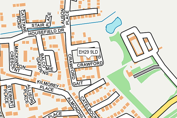 EH29 9LD map - OS OpenMap – Local (Ordnance Survey) EH29 9LD map - OS OpenMap – Local (Ordnance Survey)