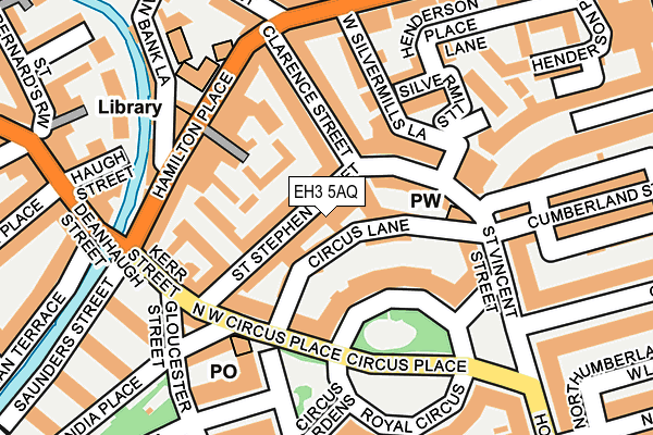 EH3 5AQ map - OS OpenMap – Local (Ordnance Survey) EH3 5AQ map - OS OpenMap – Local (Ordnance Survey)