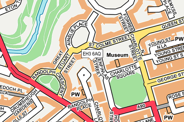 EH3 6AQ map - OS OpenMap – Local (Ordnance Survey) EH3 6AQ map - OS OpenMap – Local (Ordnance Survey)