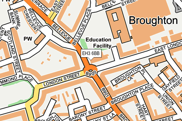 EH3 6BB map - OS OpenMap – Local (Ordnance Survey) EH3 6BB map - OS OpenMap – Local (Ordnance Survey)