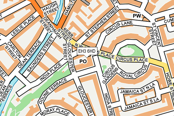 EH3 6HD map - OS OpenMap – Local (Ordnance Survey) EH3 6HD map - OS OpenMap – Local (Ordnance Survey)