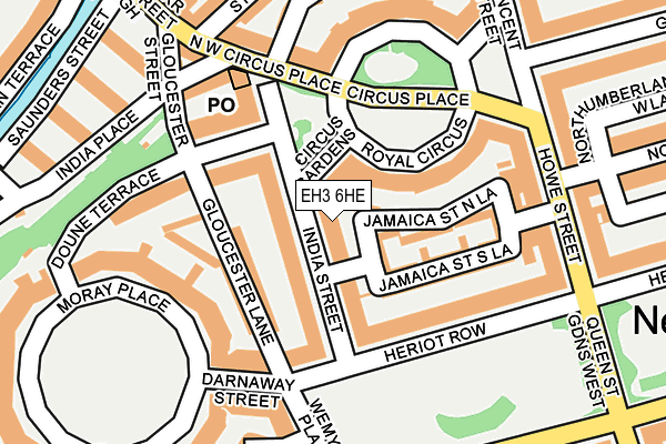 EH3 6HE map - OS OpenMap – Local (Ordnance Survey) EH3 6HE map - OS OpenMap – Local (Ordnance Survey)