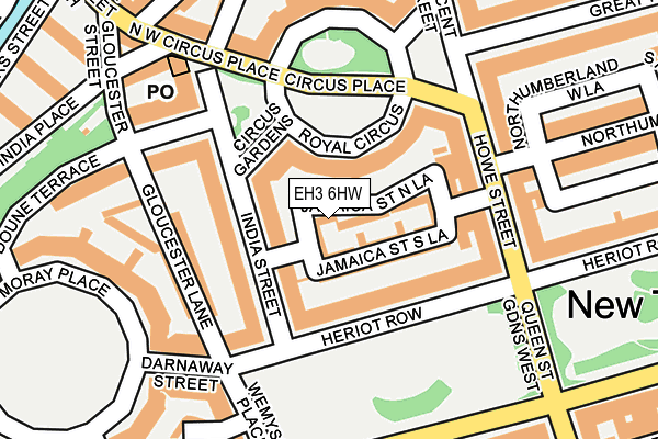 EH3 6HW map - OS OpenMap – Local (Ordnance Survey) EH3 6HW map - OS OpenMap – Local (Ordnance Survey)