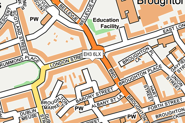 EH3 6LX map - OS OpenMap – Local (Ordnance Survey) EH3 6LX map - OS OpenMap – Local (Ordnance Survey)