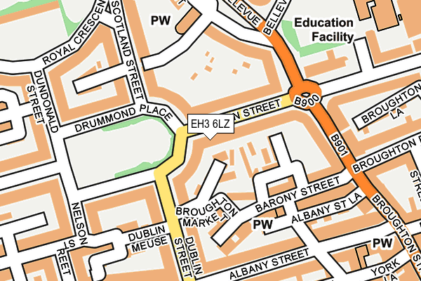 EH3 6LZ map - OS OpenMap – Local (Ordnance Survey) EH3 6LZ map - OS OpenMap – Local (Ordnance Survey)