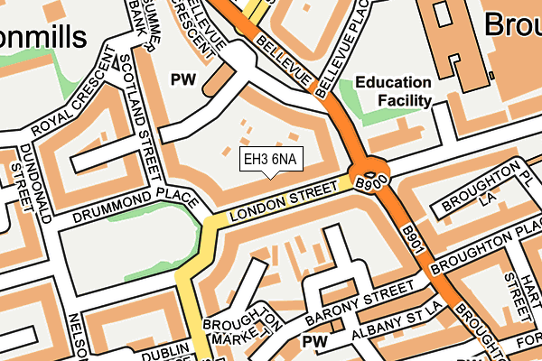 EH3 6NA map - OS OpenMap – Local (Ordnance Survey) EH3 6NA map - OS OpenMap – Local (Ordnance Survey)