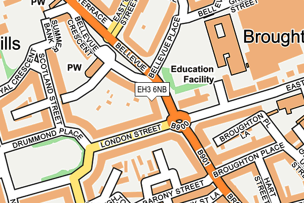EH3 6NB map - OS OpenMap – Local (Ordnance Survey) EH3 6NB map - OS OpenMap – Local (Ordnance Survey)