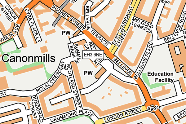 EH3 6NE map - OS OpenMap – Local (Ordnance Survey) EH3 6NE map - OS OpenMap – Local (Ordnance Survey)