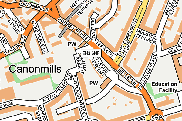 EH3 6NF map - OS OpenMap – Local (Ordnance Survey) EH3 6NF map - OS OpenMap – Local (Ordnance Survey)