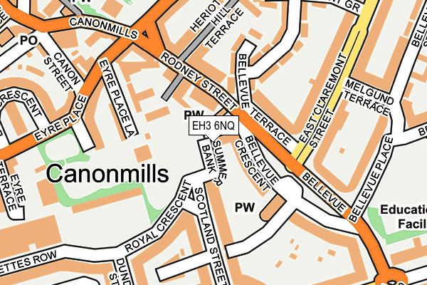 EH3 6NQ map - OS OpenMap – Local (Ordnance Survey) EH3 6NQ map - OS OpenMap – Local (Ordnance Survey)