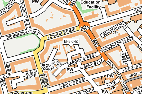 EH3 6NZ map - OS OpenMap – Local (Ordnance Survey) EH3 6NZ map - OS OpenMap – Local (Ordnance Survey)