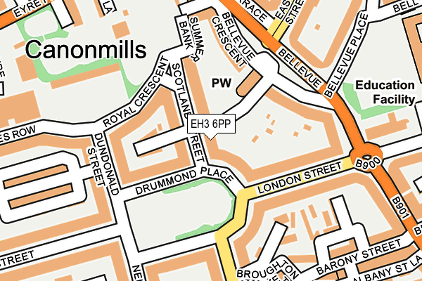 EH3 6PP map - OS OpenMap – Local (Ordnance Survey) EH3 6PP map - OS OpenMap – Local (Ordnance Survey)