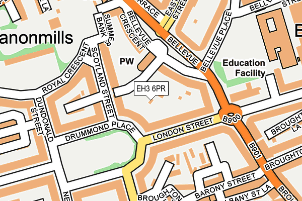 EH3 6PR map - OS OpenMap – Local (Ordnance Survey) EH3 6PR map - OS OpenMap – Local (Ordnance Survey)