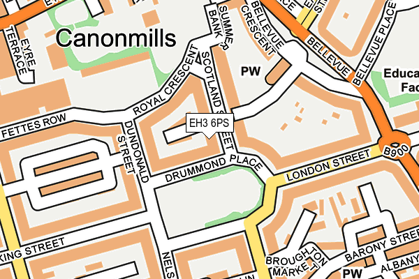 EH3 6PS map - OS OpenMap – Local (Ordnance Survey) EH3 6PS map - OS OpenMap – Local (Ordnance Survey)
