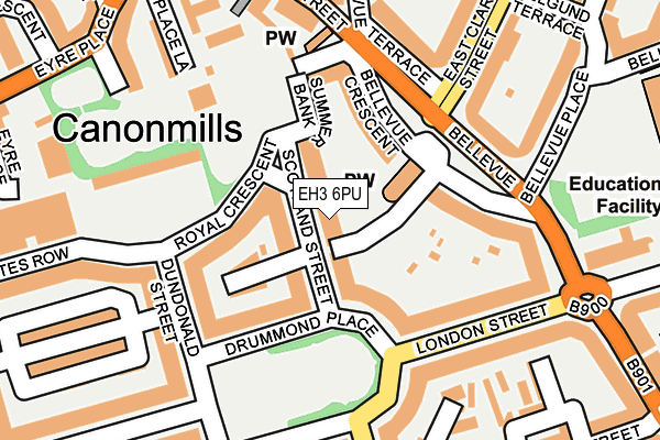 EH3 6PU map - OS OpenMap – Local (Ordnance Survey) EH3 6PU map - OS OpenMap – Local (Ordnance Survey)