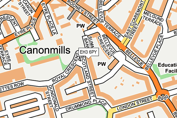 EH3 6PY map - OS OpenMap – Local (Ordnance Survey) EH3 6PY map - OS OpenMap – Local (Ordnance Survey)