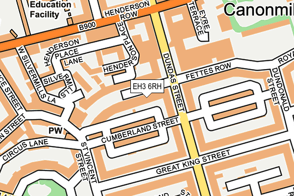 EH3 6RH map - OS OpenMap – Local (Ordnance Survey) EH3 6RH map - OS OpenMap – Local (Ordnance Survey)