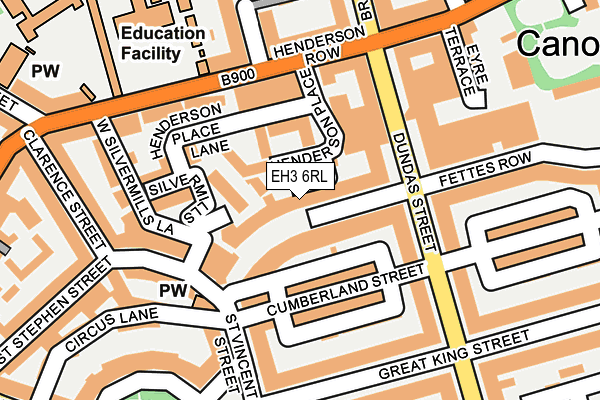 EH3 6RL map - OS OpenMap – Local (Ordnance Survey) EH3 6RL map - OS OpenMap – Local (Ordnance Survey)