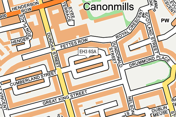 EH3 6SA map - OS OpenMap – Local (Ordnance Survey) EH3 6SA map - OS OpenMap – Local (Ordnance Survey)