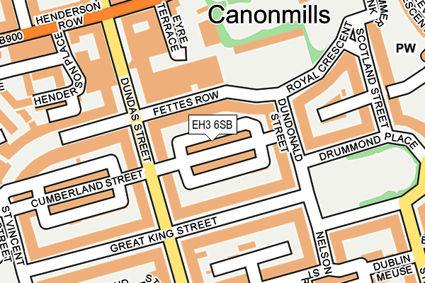 EH3 6SB map - OS OpenMap – Local (Ordnance Survey) EH3 6SB map - OS OpenMap – Local (Ordnance Survey)