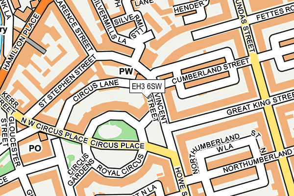 EH3 6SW map - OS OpenMap – Local (Ordnance Survey) EH3 6SW map - OS OpenMap – Local (Ordnance Survey)