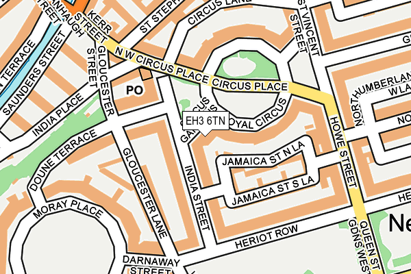 EH3 6TN map - OS OpenMap – Local (Ordnance Survey) EH3 6TN map - OS OpenMap – Local (Ordnance Survey)