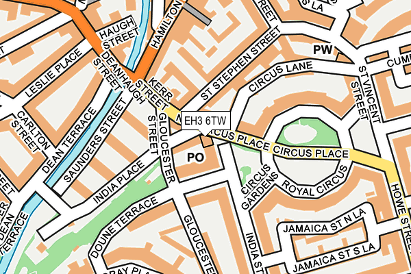 EH3 6TW map - OS OpenMap – Local (Ordnance Survey) EH3 6TW map - OS OpenMap – Local (Ordnance Survey)