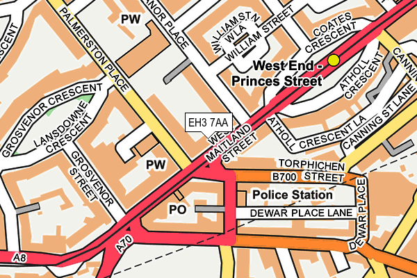 EH3 7AA map - OS OpenMap – Local (Ordnance Survey) EH3 7AA map - OS OpenMap – Local (Ordnance Survey)