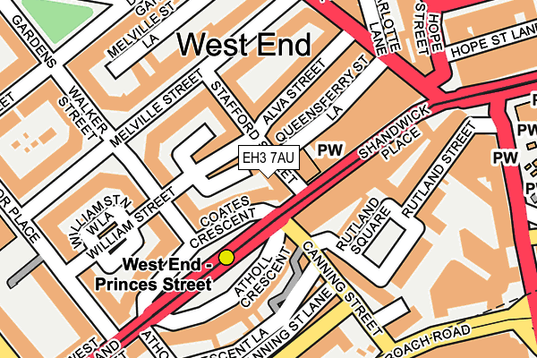 EH3 7AU map - OS OpenMap – Local (Ordnance Survey) EH3 7AU map - OS OpenMap – Local (Ordnance Survey)
