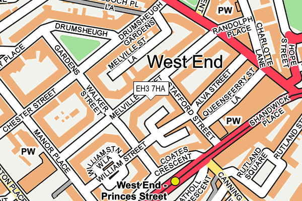 EH3 7HA map - OS OpenMap – Local (Ordnance Survey) EH3 7HA map - OS OpenMap – Local (Ordnance Survey)