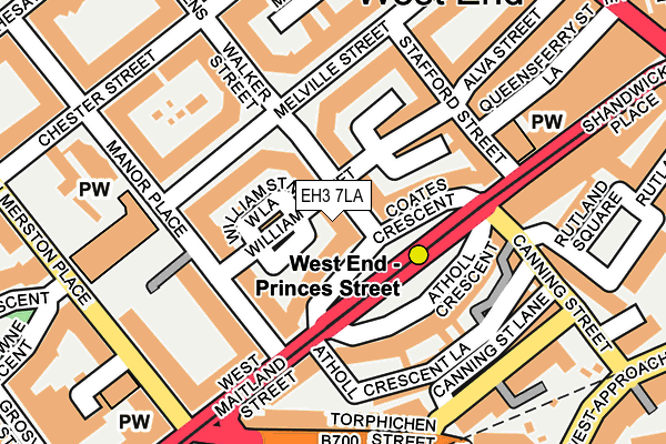 EH3 7LA map - OS OpenMap – Local (Ordnance Survey) EH3 7LA map - OS OpenMap – Local (Ordnance Survey)