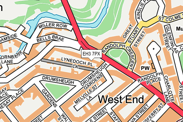 EH3 7PX map - OS OpenMap – Local (Ordnance Survey) EH3 7PX map - OS OpenMap – Local (Ordnance Survey)