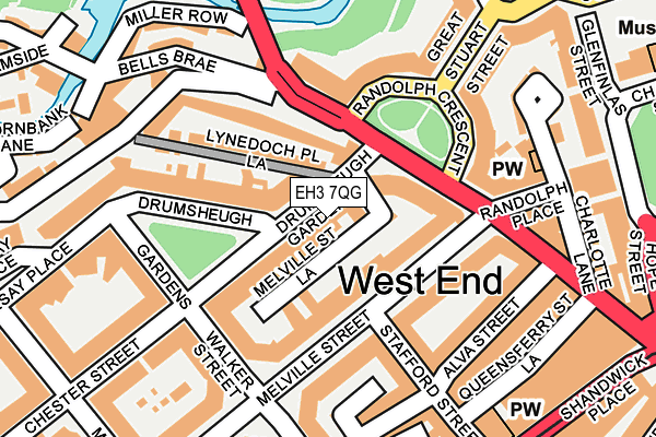 EH3 7QG map - OS OpenMap – Local (Ordnance Survey) EH3 7QG map - OS OpenMap – Local (Ordnance Survey)